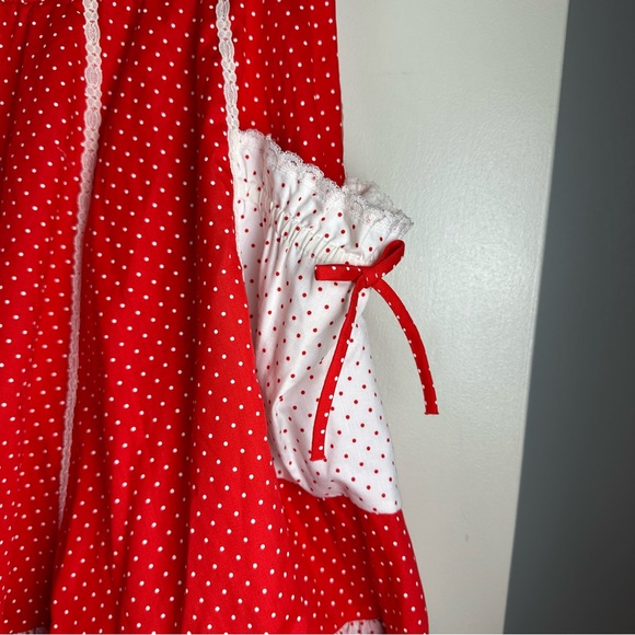 Graybo Originals Red White PolkaDot Vintage”Minnie Mouse”Inspired Prairie Skirt - Picture 9 of 13